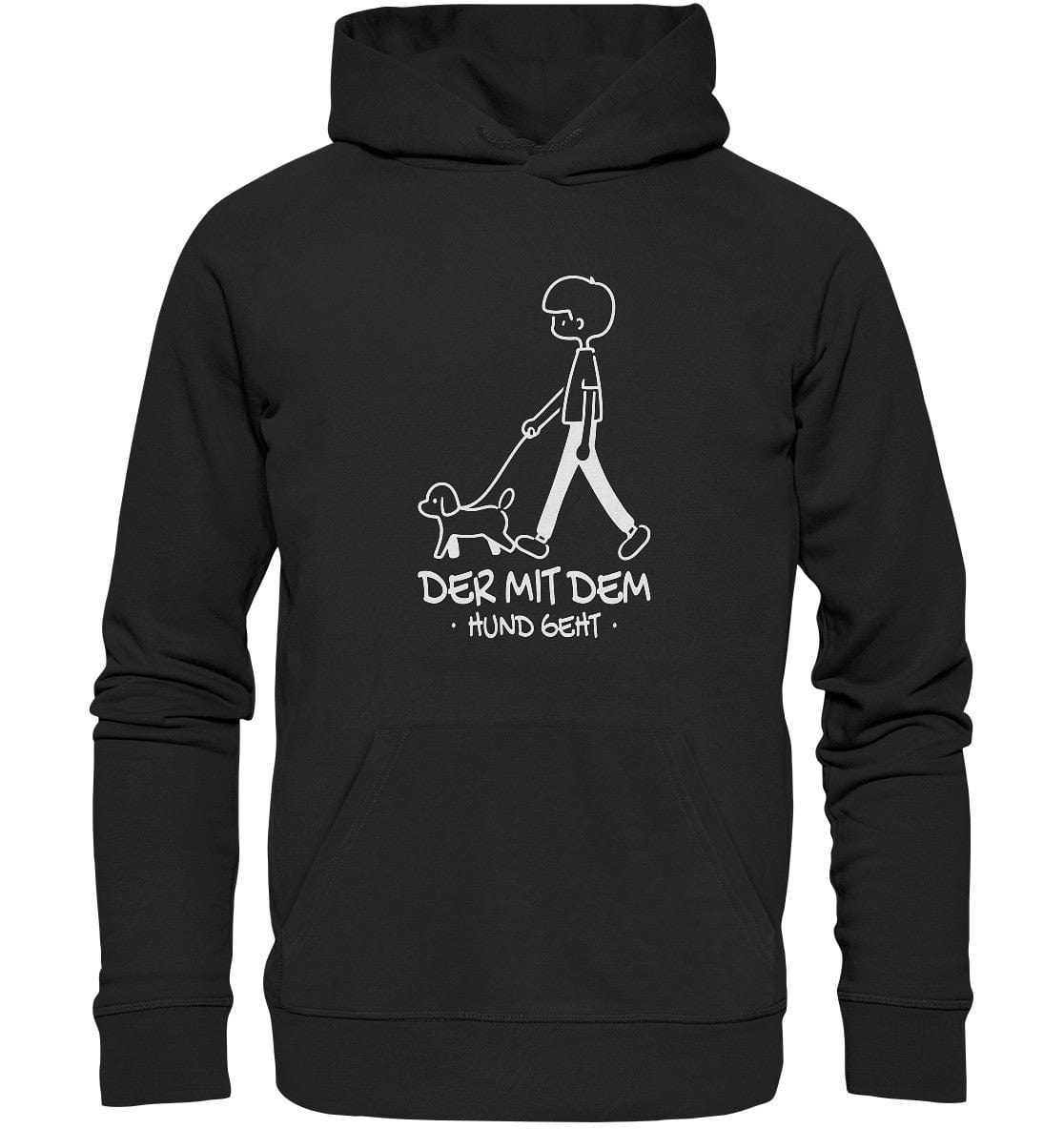 Der mit dem Hund geht - Organic Hoodie Black / XS