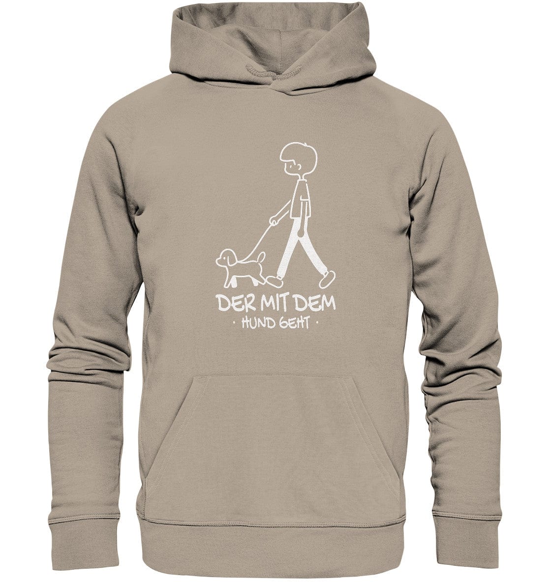 Der mit dem Hund geht - Organic Hoodie Desert Dust / XS