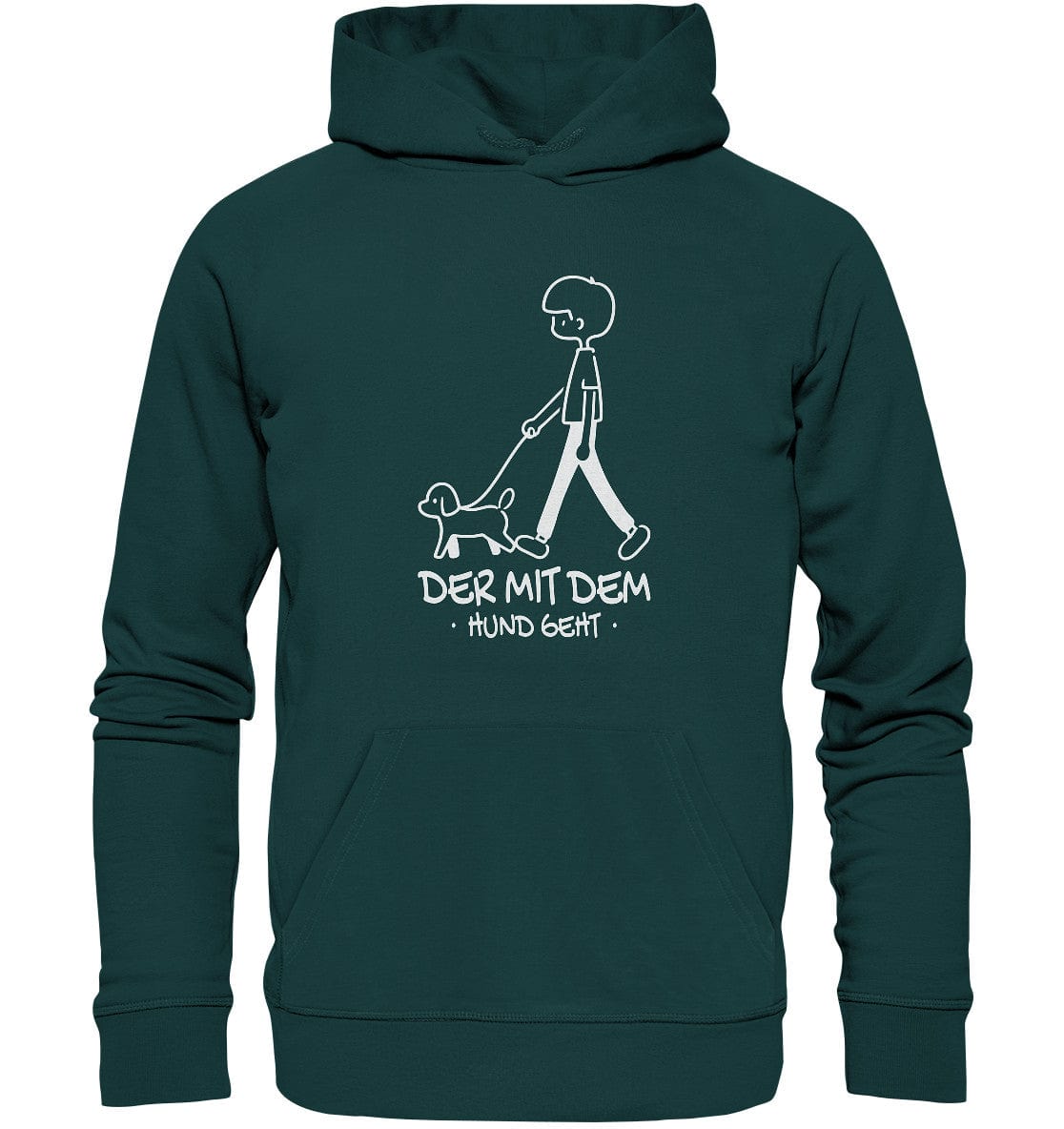 Der mit dem Hund geht - Organic Hoodie Glazed Green / XS