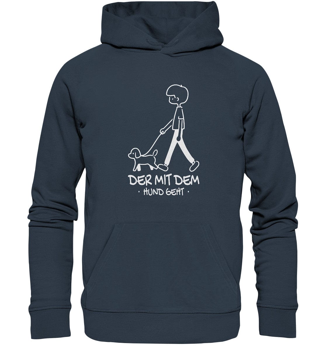 Der mit dem Hund geht - Organic Hoodie India Ink Grey / XS