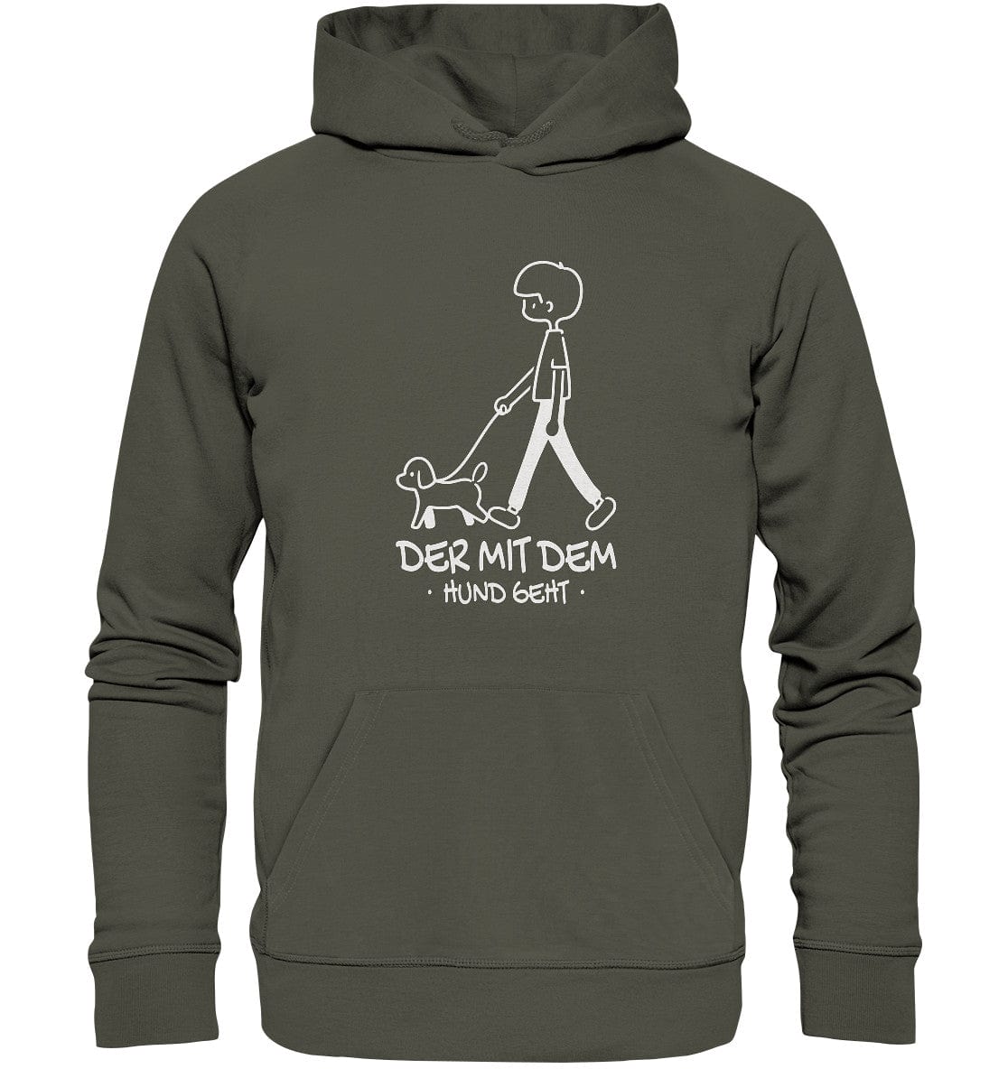 Der mit dem Hund geht - Organic Hoodie Khaki / XS