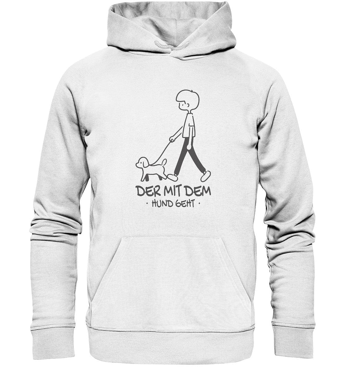 Der mit dem Hund geht - Organic Hoodie White / XS