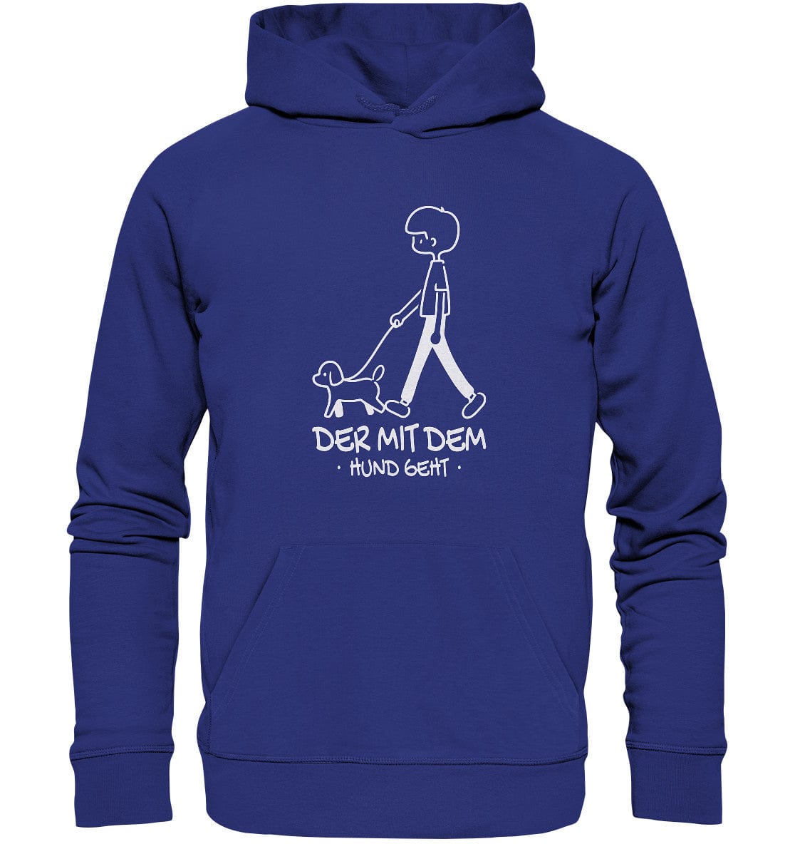 Der mit dem Hund geht - Organic Hoodie Worker Blue / XS