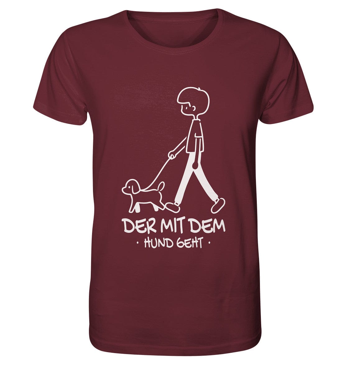 Der mit dem Hund geht - Organic Shirt Burgundy / XS