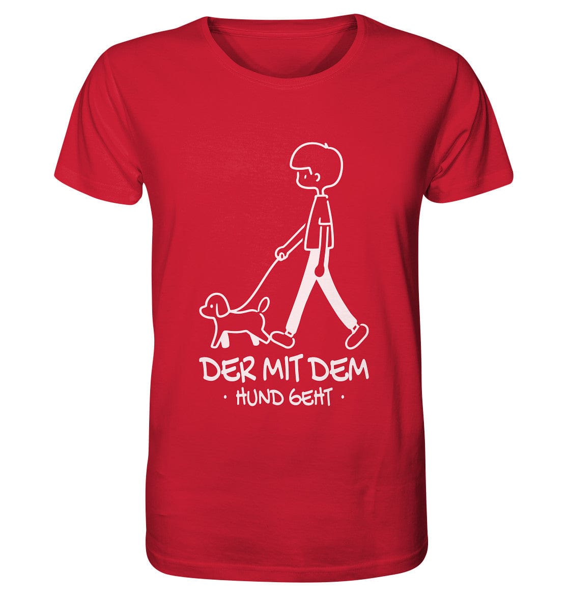 Der mit dem Hund geht - Organic Shirt Red / XS