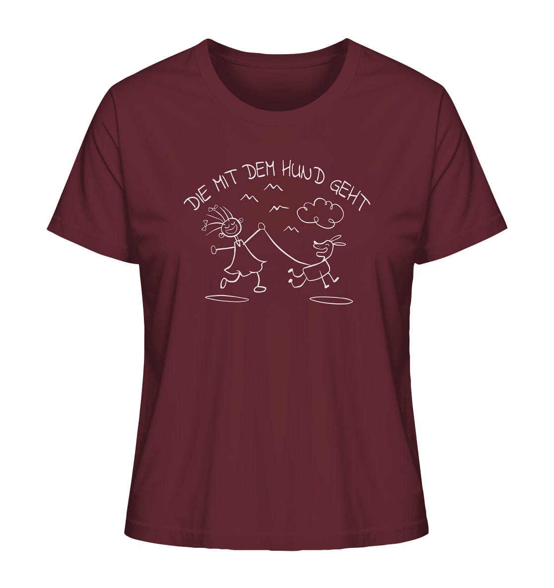 Die mit dem Hund geht - Ladies Organic Shirt Burgundy / XS