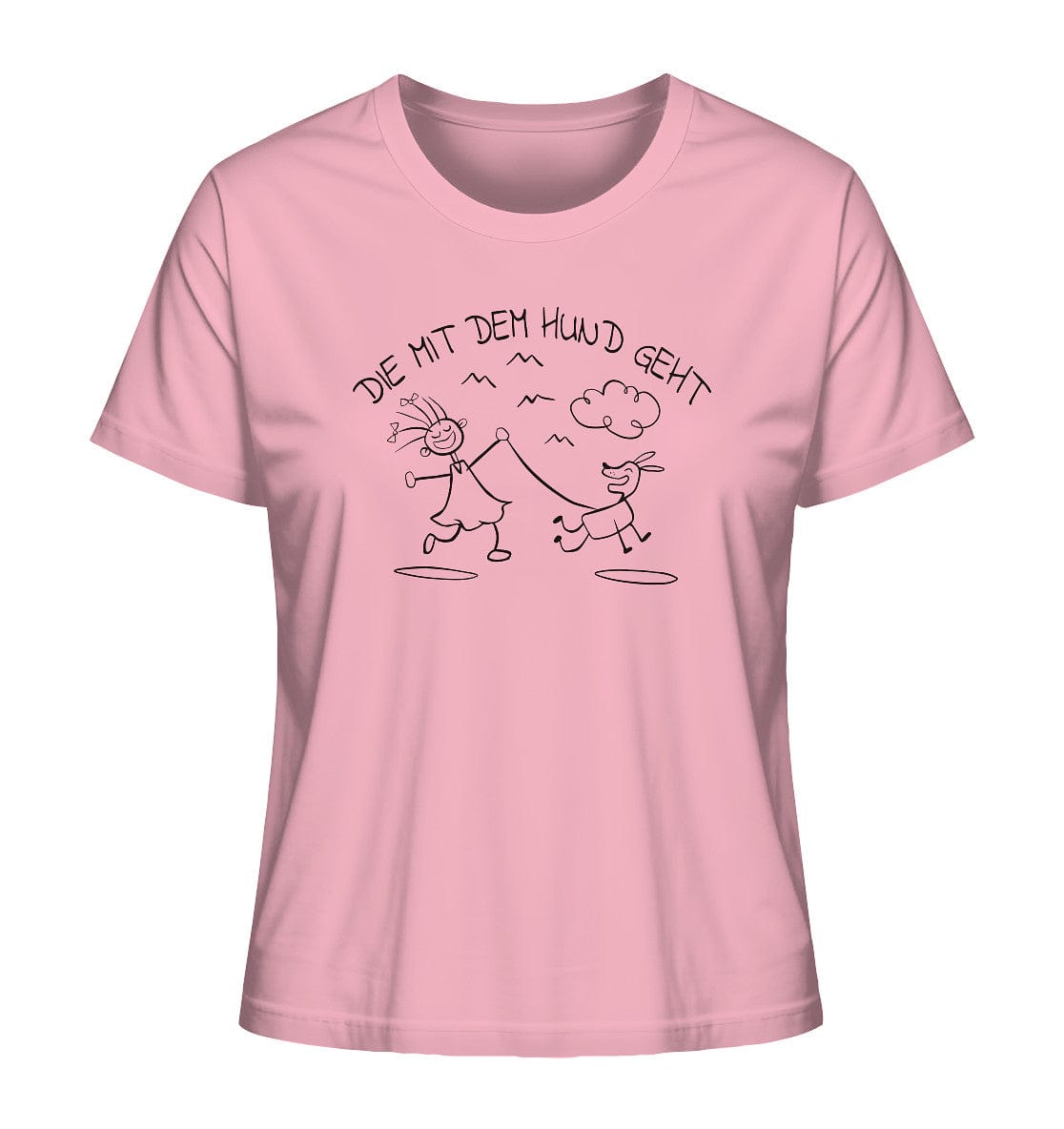 Die mit dem Hund geht - Ladies Organic Shirt Cotton Pink / XS