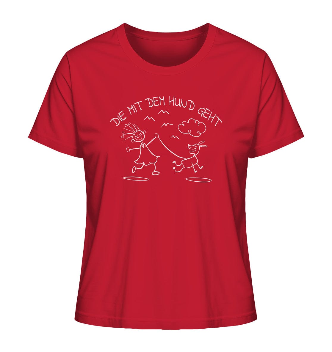 Die mit dem Hund geht - Ladies Organic Shirt Red / XS