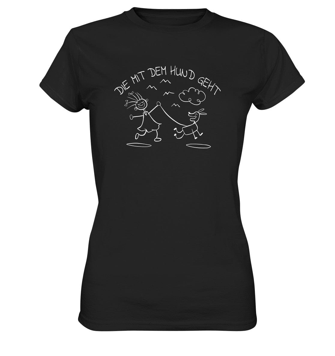 Die mit dem Hund geht - Ladies Premium Shirt Black / XS