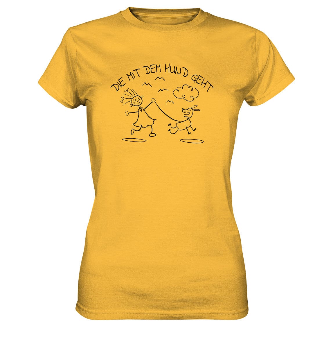 Die mit dem Hund geht - Ladies Premium Shirt Gold / XS