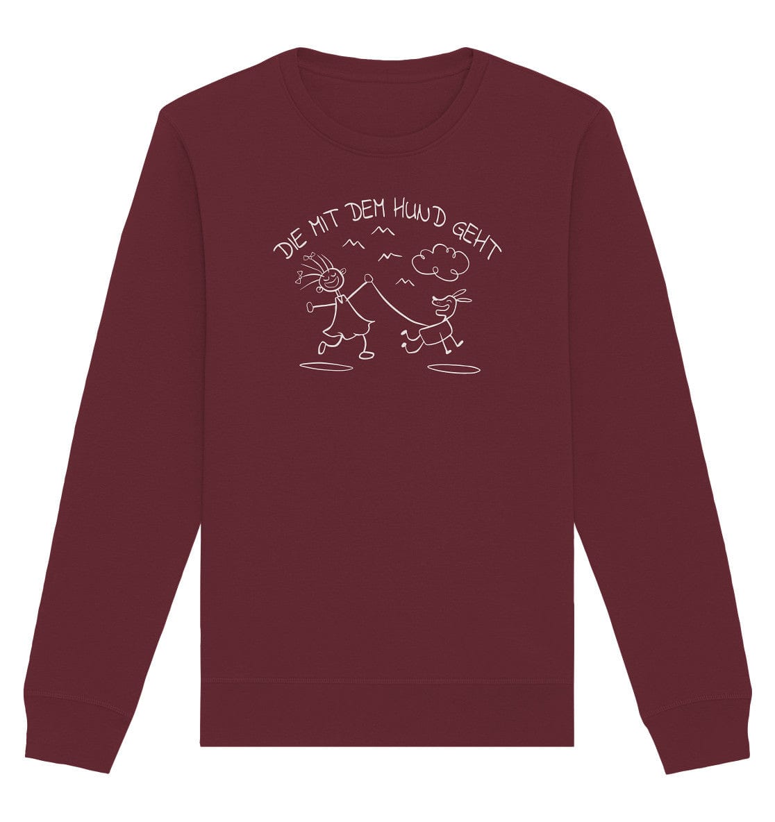 Die mit dem Hund geht - Organic Basic Unisex Sweatshirt Burgundy / XS