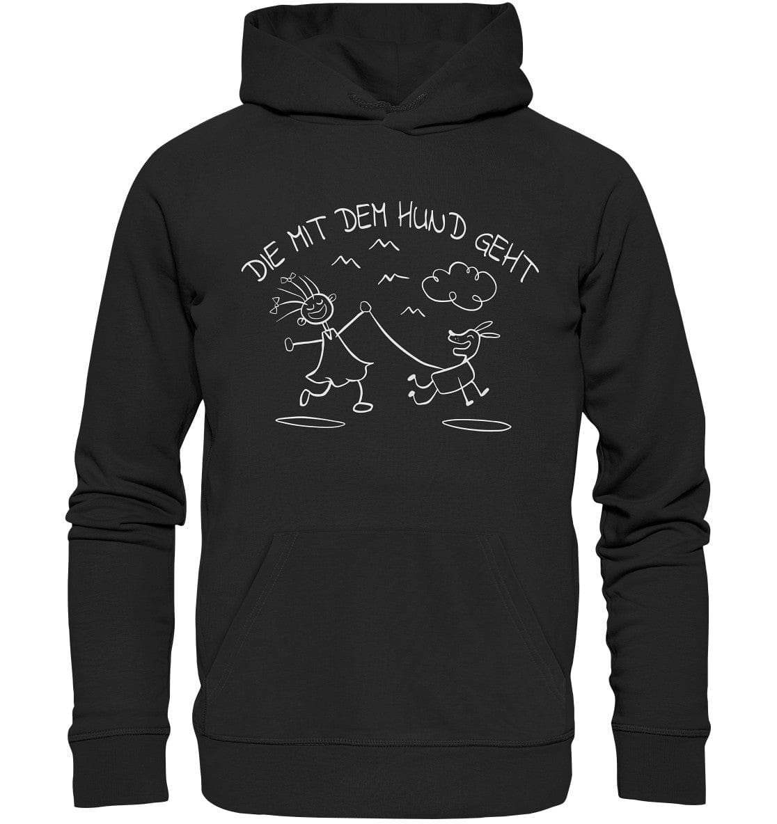 Die mit dem Hund geht - Organic Hoodie Black / XS