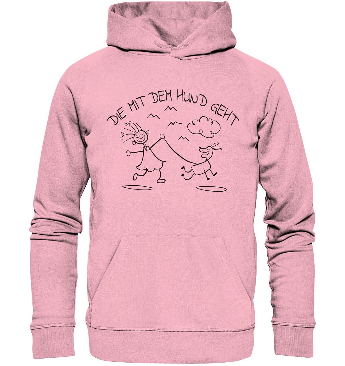 Die mit dem Hund geht - Organic Hoodie Cotton Pink / XS