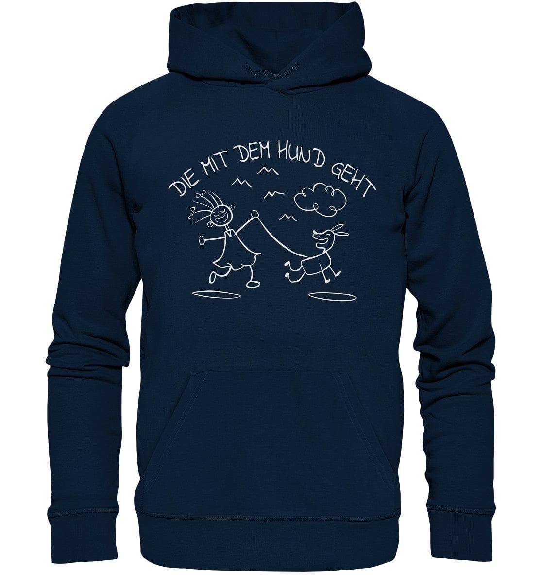 Die mit dem Hund geht - Organic Hoodie French Navy / XS