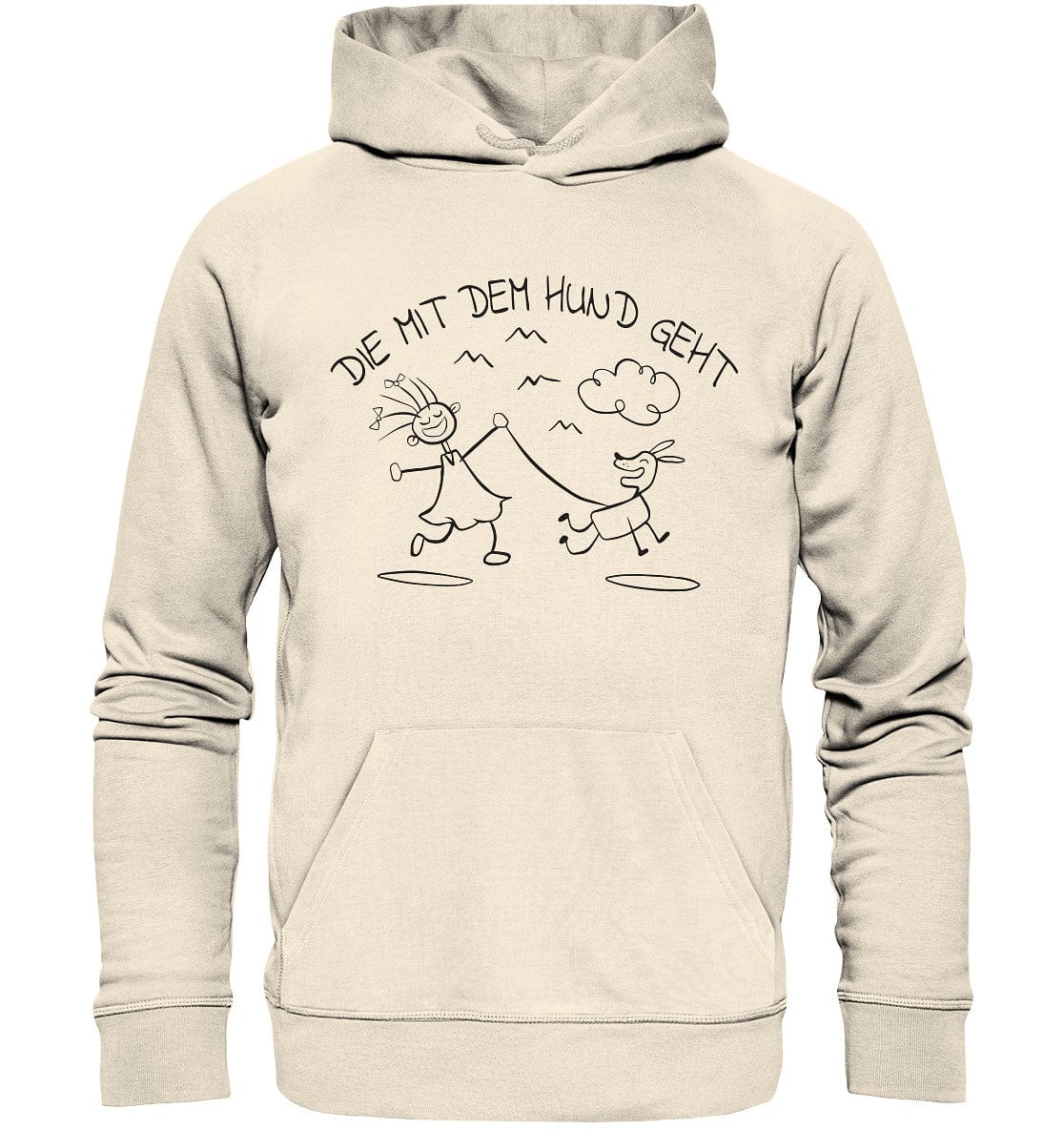 Die mit dem Hund geht - Organic Hoodie Natural Raw / XS