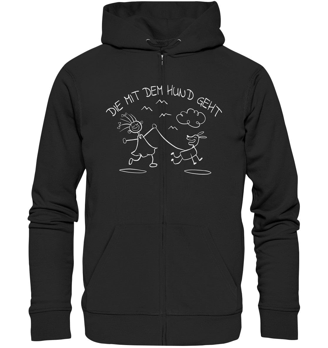 Die mit dem Hund geht - Organic Zipper Black / S