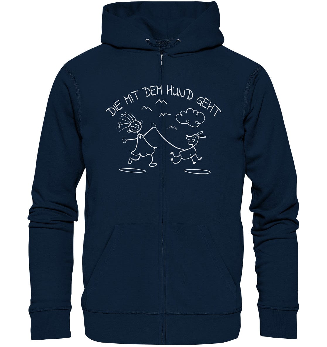 Die mit dem Hund geht - Organic Zipper French Navy / S