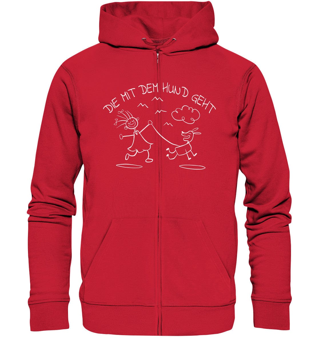 Die mit dem Hund geht - Organic Zipper Red / S
