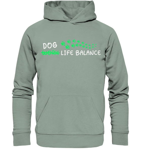 Dog Life Balance - Hundliebhaber - Organic Hoodie Aloe / XS