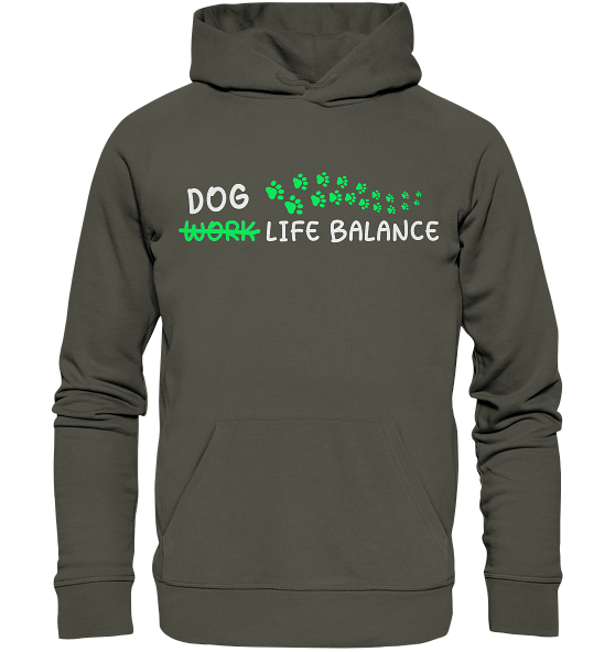 Dog Life Balance - Hundliebhaber - Organic Hoodie Khaki / XS