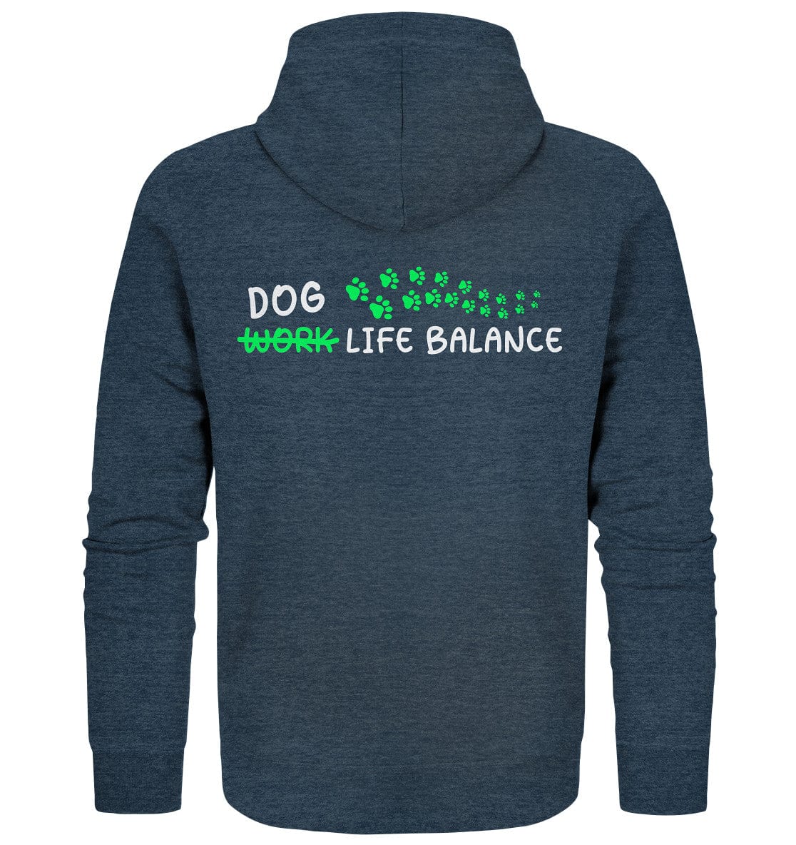 Dog Life Balance - Hundliebhaber - Organic Zipper Dark Heather Blue / XS