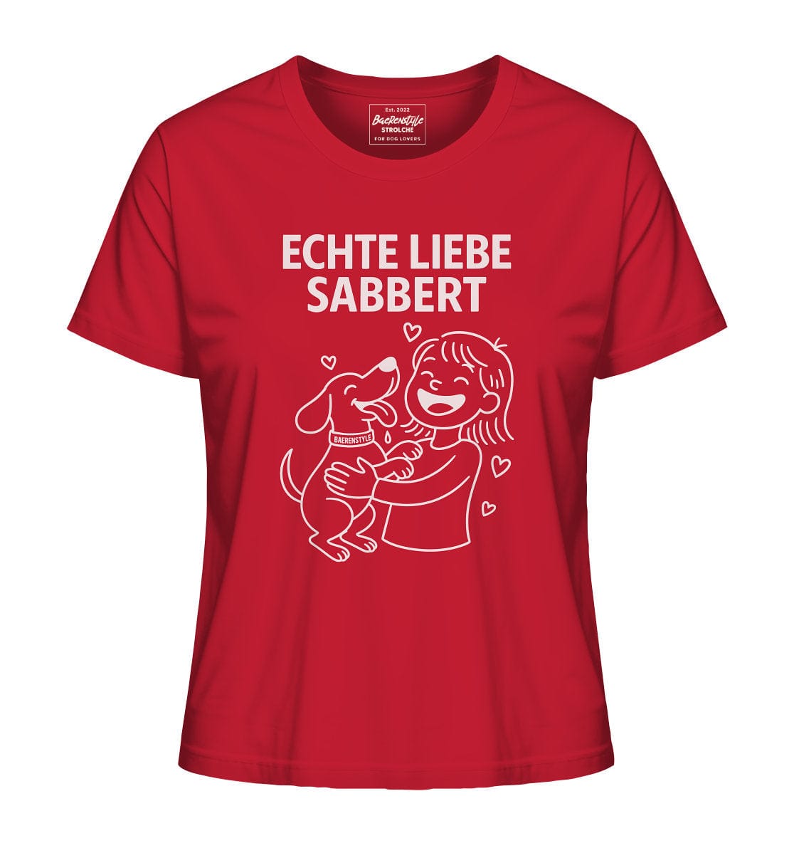 Echte Liebe sabbert - Damen Bio-Shirt