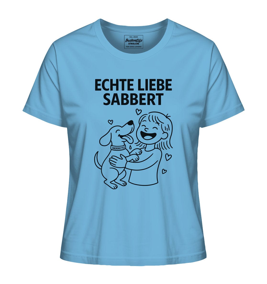 Echte Liebe sabbert - Damen Bio-Shirt Aqua Blue / XS