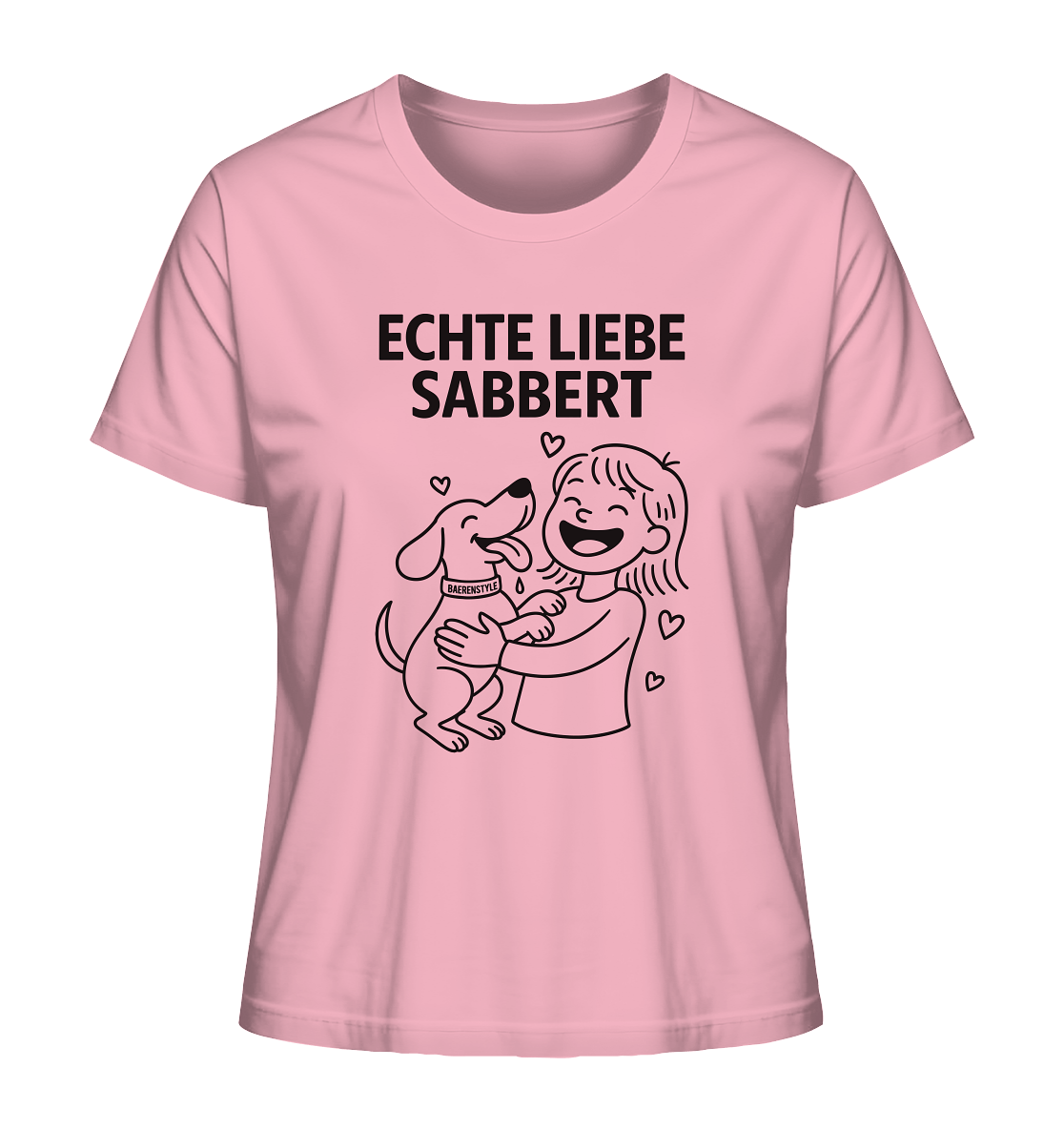 Echte Liebe sabbert – Damen Bio-Shirt Cotton Pink / XS