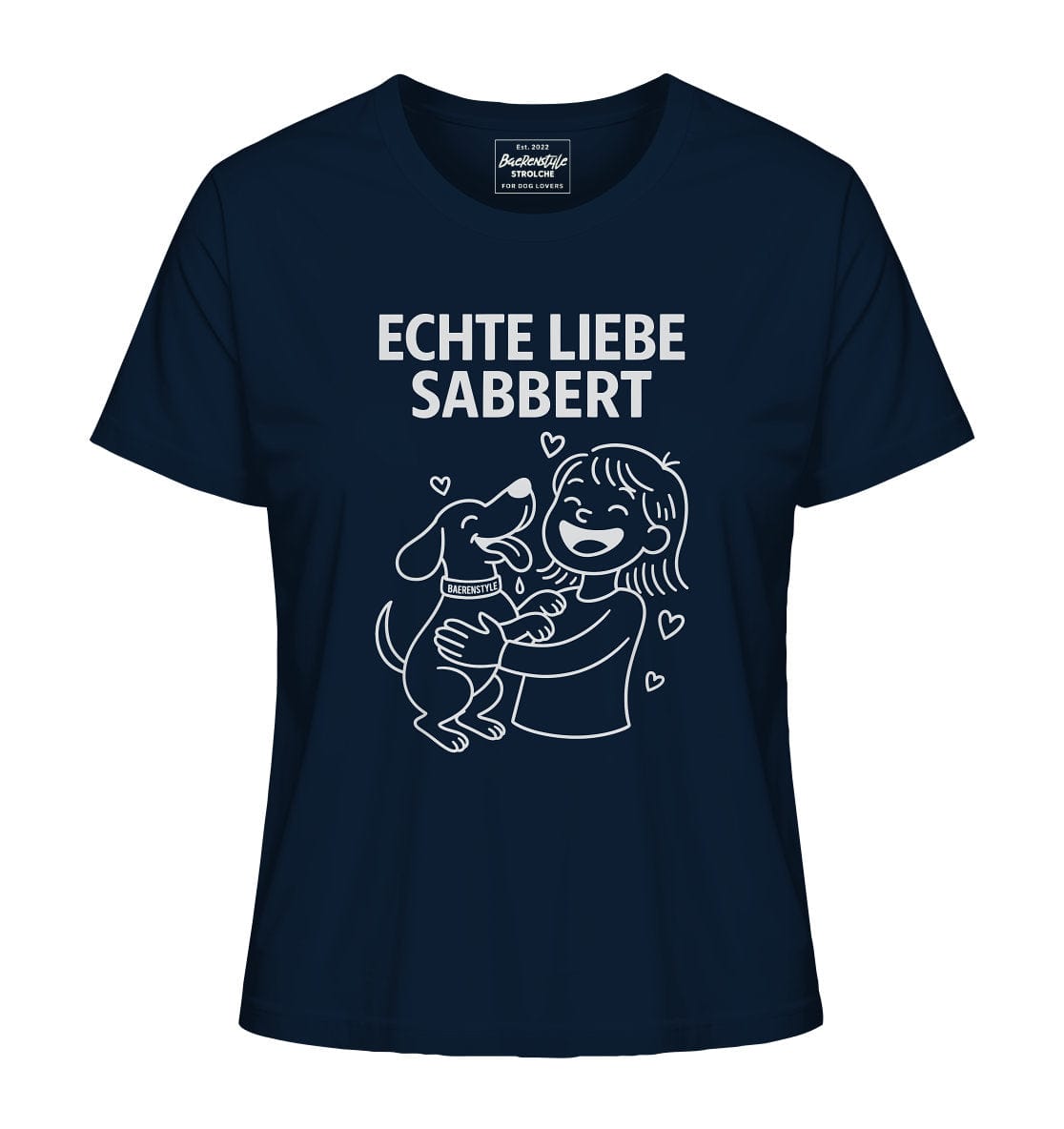 Echte Liebe sabbert - Damen Bio-Shirt French Navy / XS