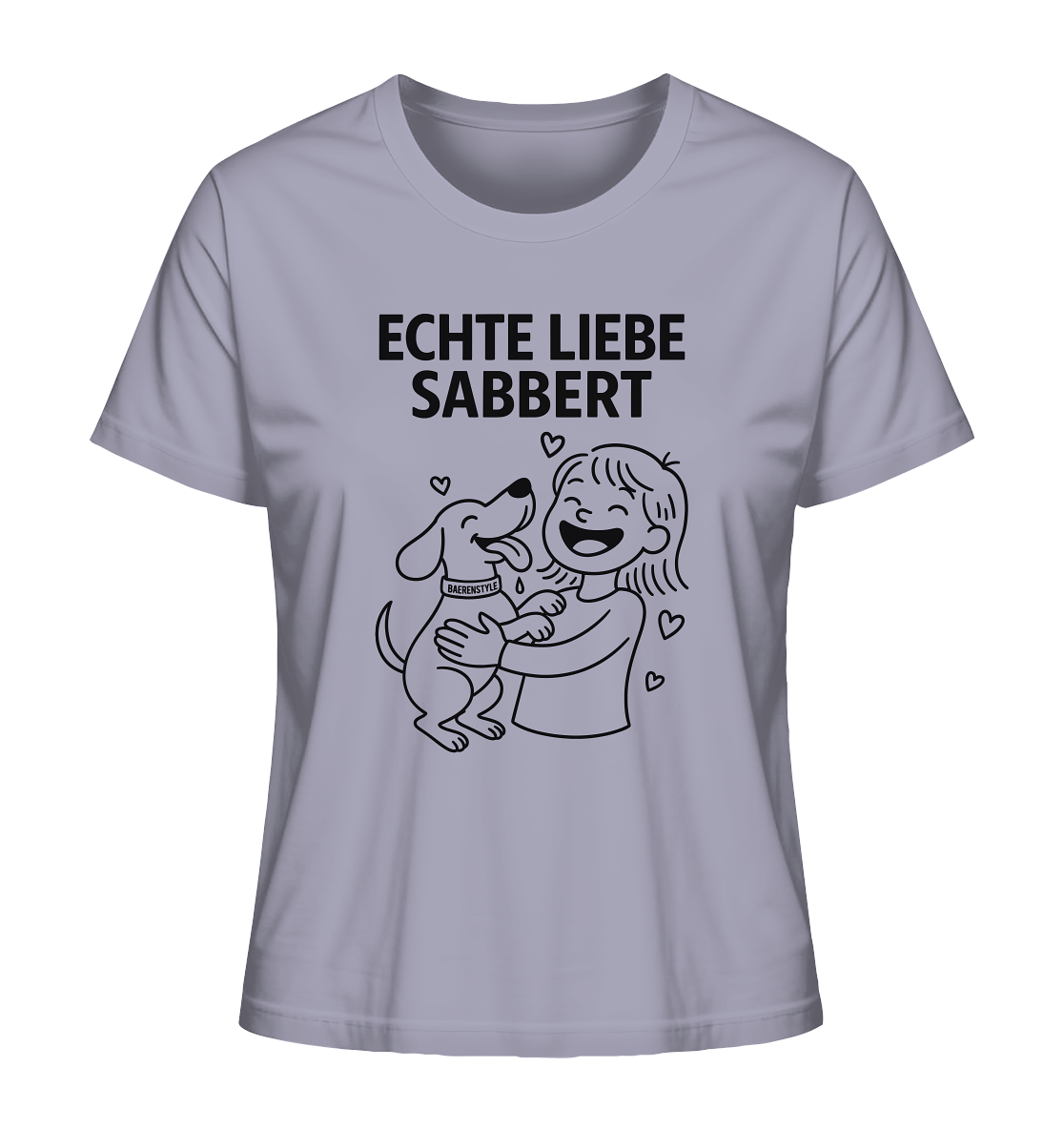 Echte Liebe sabbert – Damen Bio-Shirt Lavender / XS