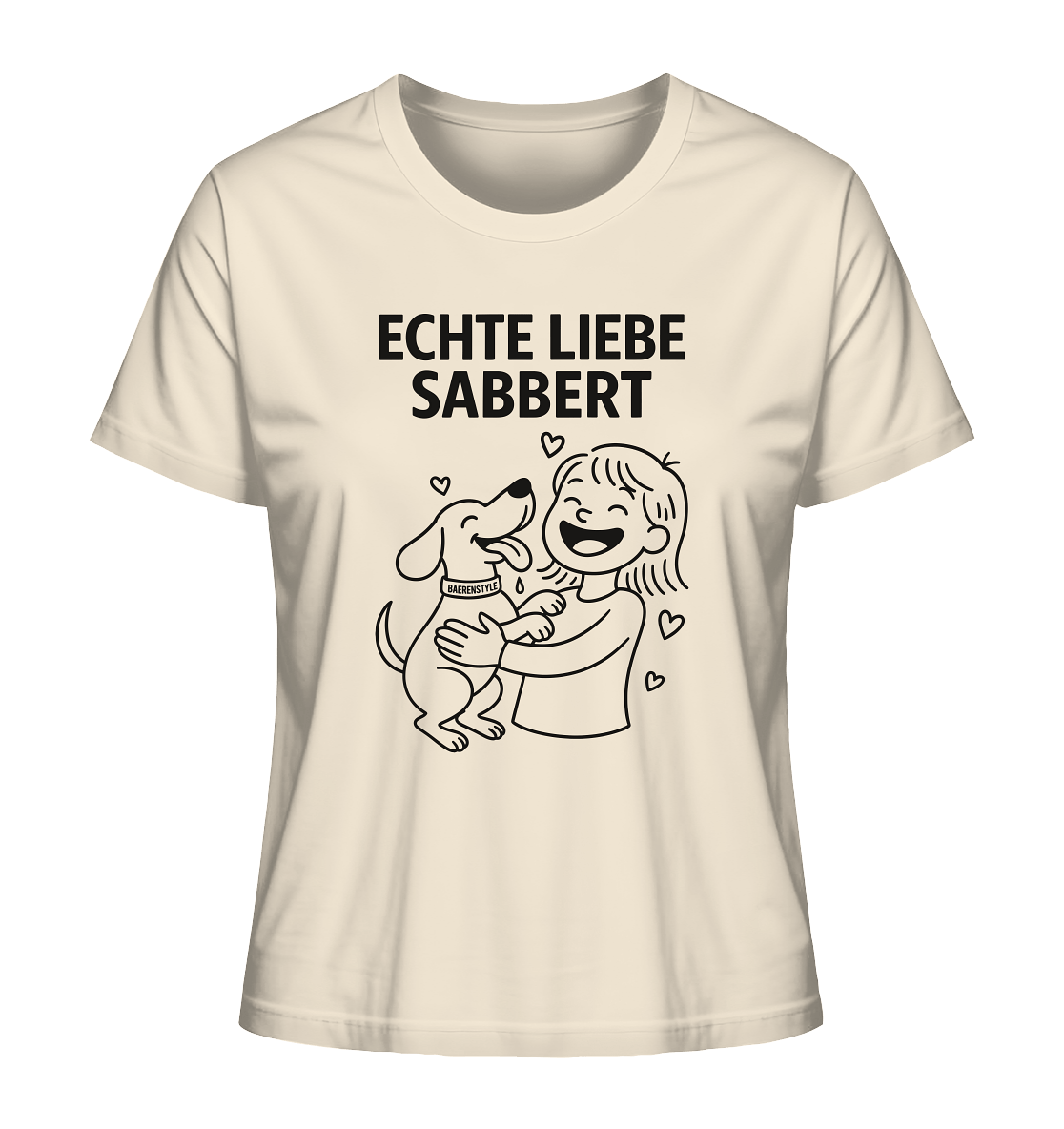 Echte Liebe sabbert – Damen Bio-Shirt Natural Raw / XS