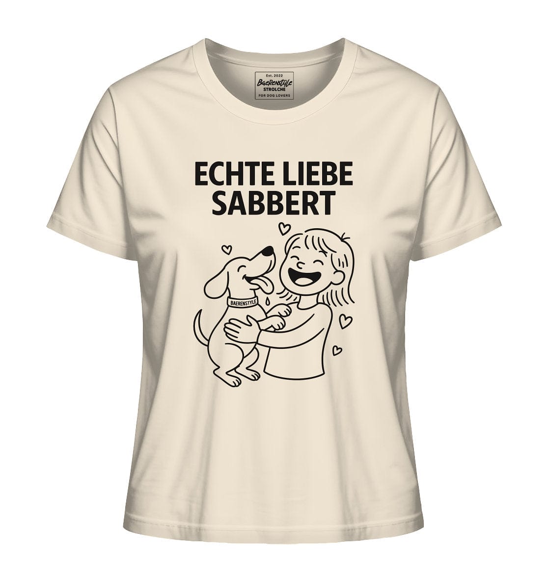 Echte Liebe sabbert - Damen Bio-Shirt Natural Raw / XS