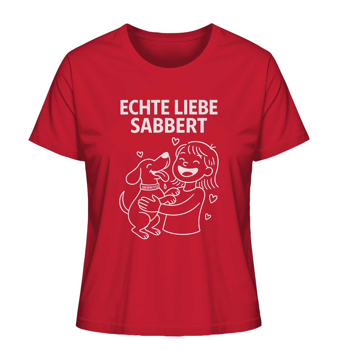 Echte Liebe sabbert – Damen Bio-Shirt Red / XS