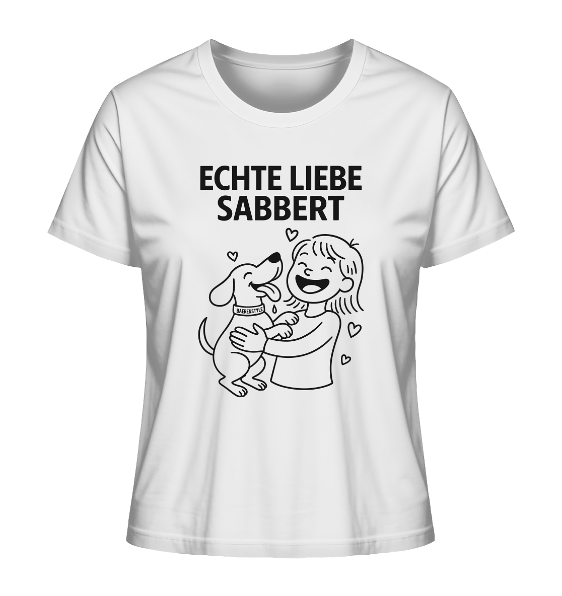 Echte Liebe sabbert – Damen Bio-Shirt White / XS