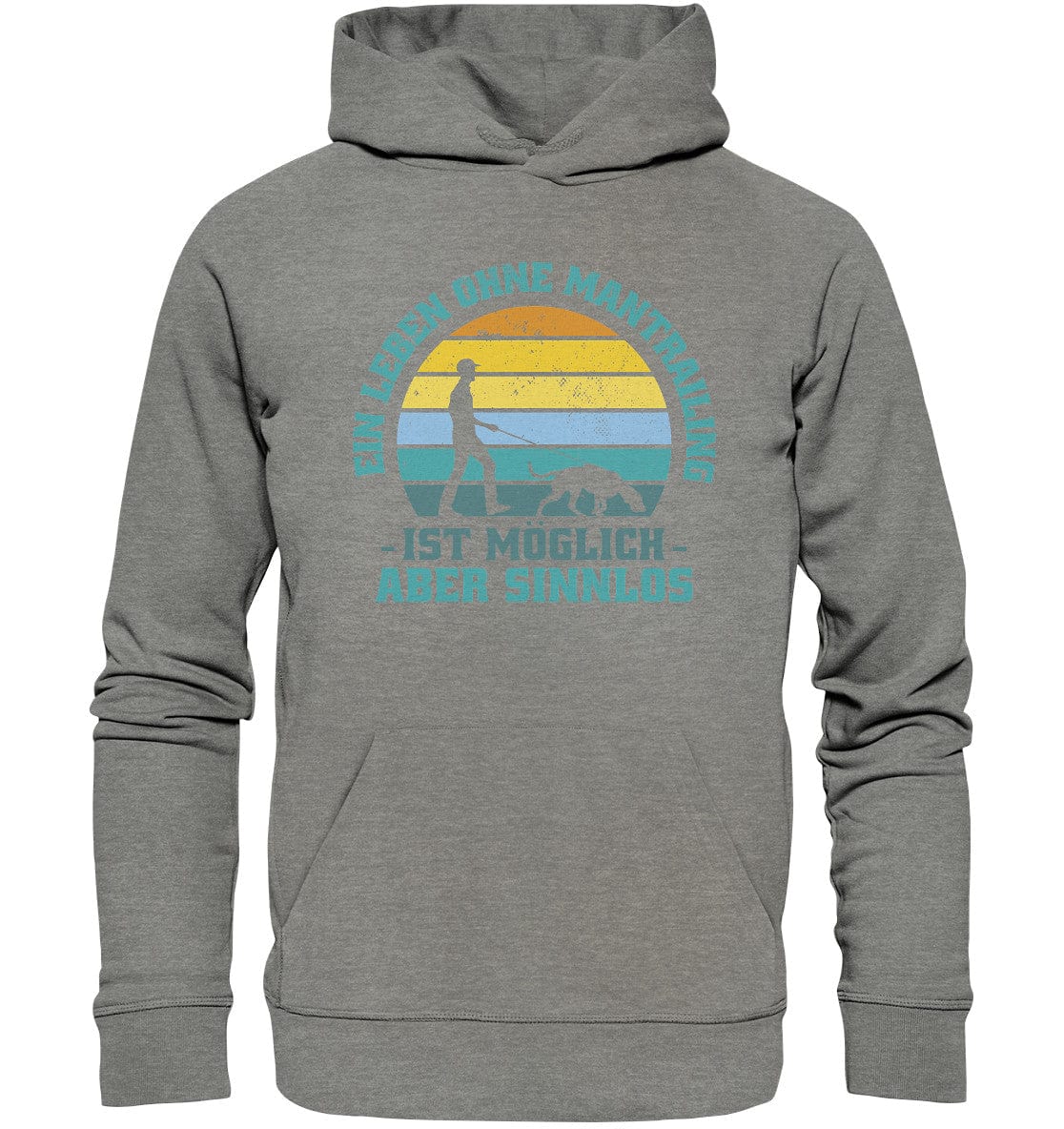 Ein Leben ohne Mantrailing ist sinnlos - Organic Hoodie Mid Heather Grey / XS
