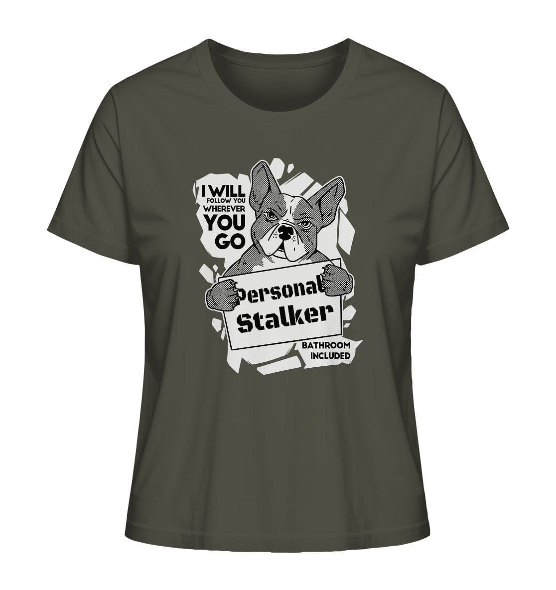 Französische Bulldogge - Personal Stalker - Ladies Organic Shirt Khaki / XS