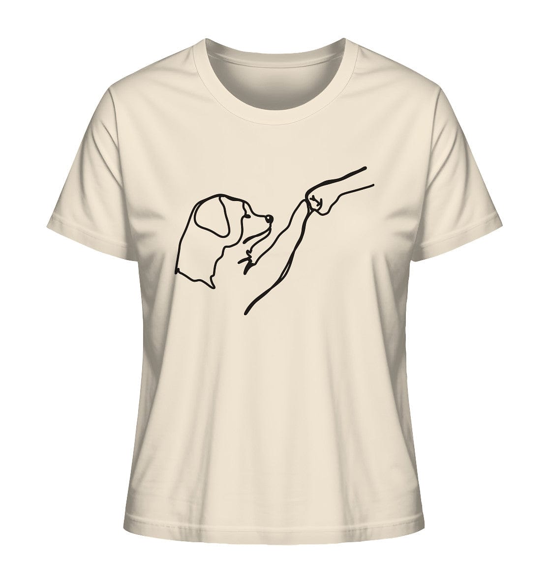 Hund und Mensch in Freundschaft - Hand und Pfote - Ladies Organic Shirt Natural Raw / XS