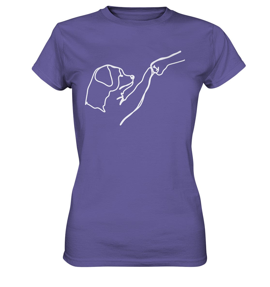 Hund und Mensch in Freundschaft - Hand und Pfote - Ladies Premium Shirt Millenial Lilac / XS