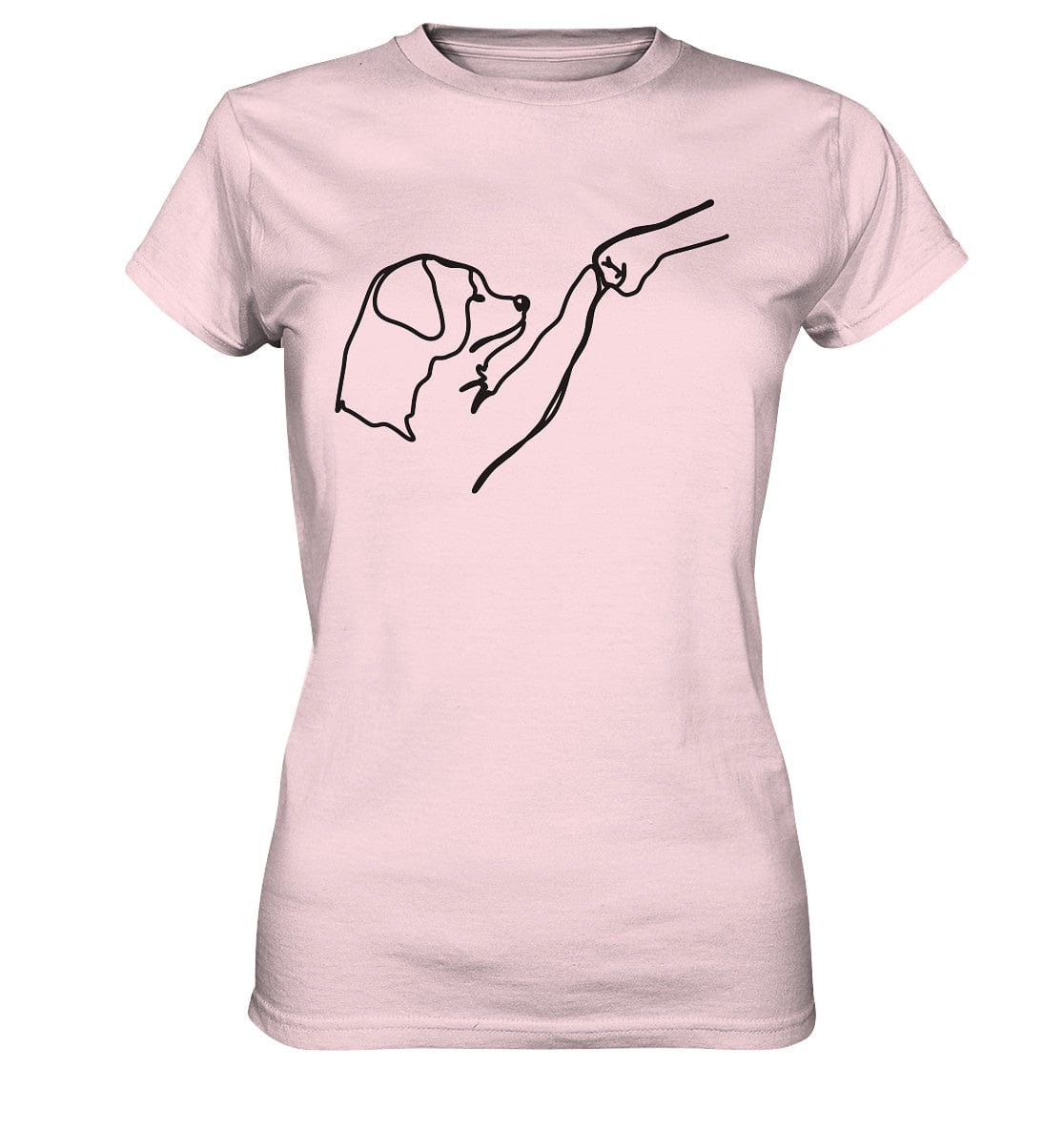 Hund und Mensch in Freundschaft - Hand und Pfote - Ladies Premium Shirt Orchid Pink / XS
