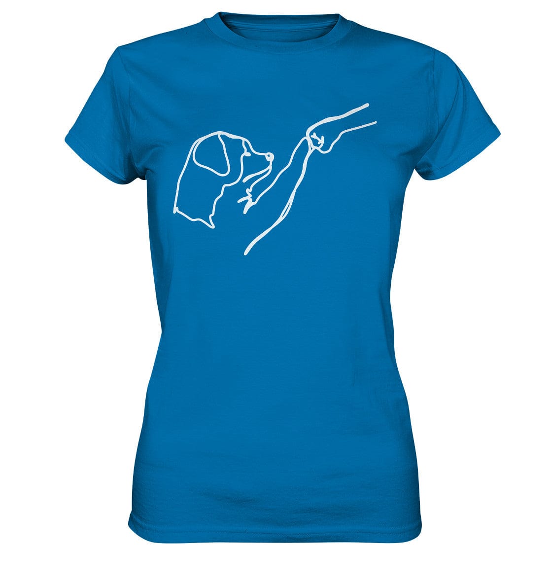Hund und Mensch in Freundschaft - Hand und Pfote - Ladies Premium Shirt Royal Blue / XS