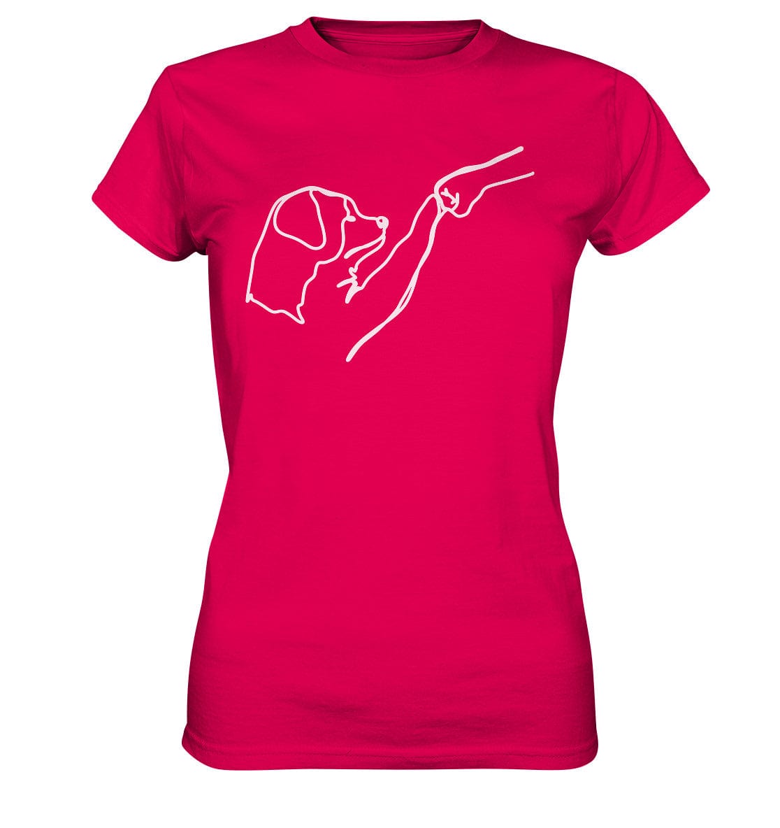 Hund und Mensch in Freundschaft - Hand und Pfote - Ladies Premium Shirt Sorbet / XS