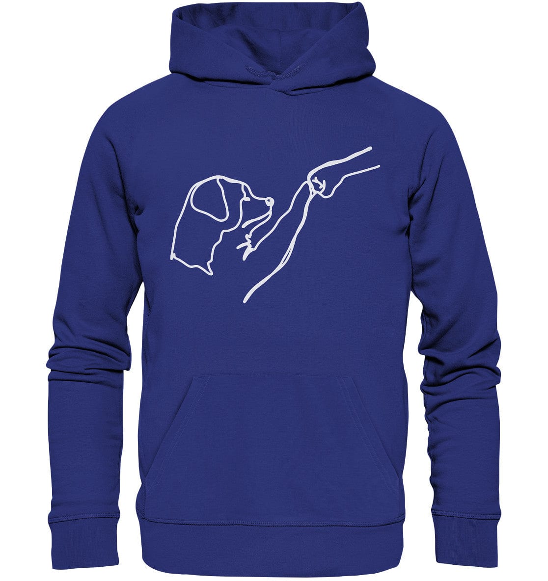 Hund und Mensch in Freundschaft - Hand und Pfote - Organic Hoodie Worker Blue / XS
