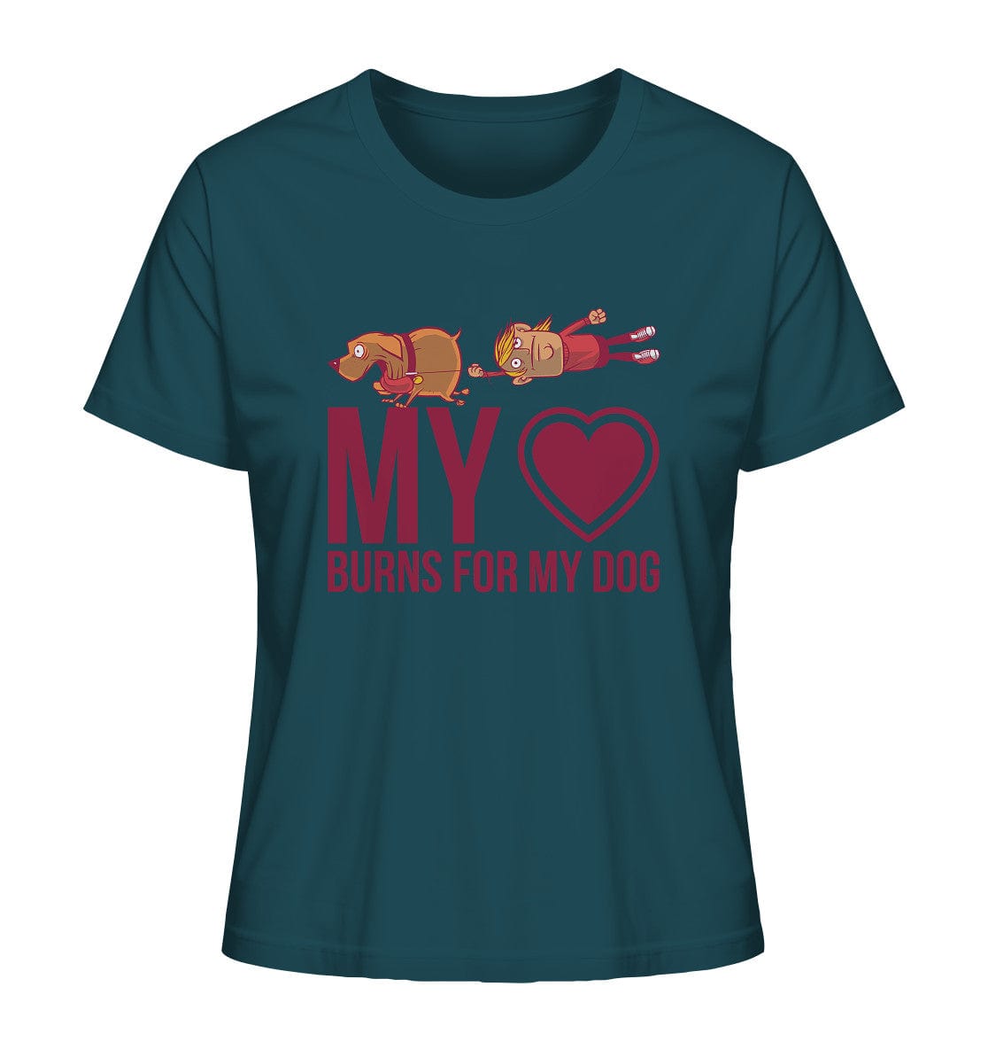 Hundeliebe - My heart burns for my dog - Ladies Organic Shirt Stargazer / XS