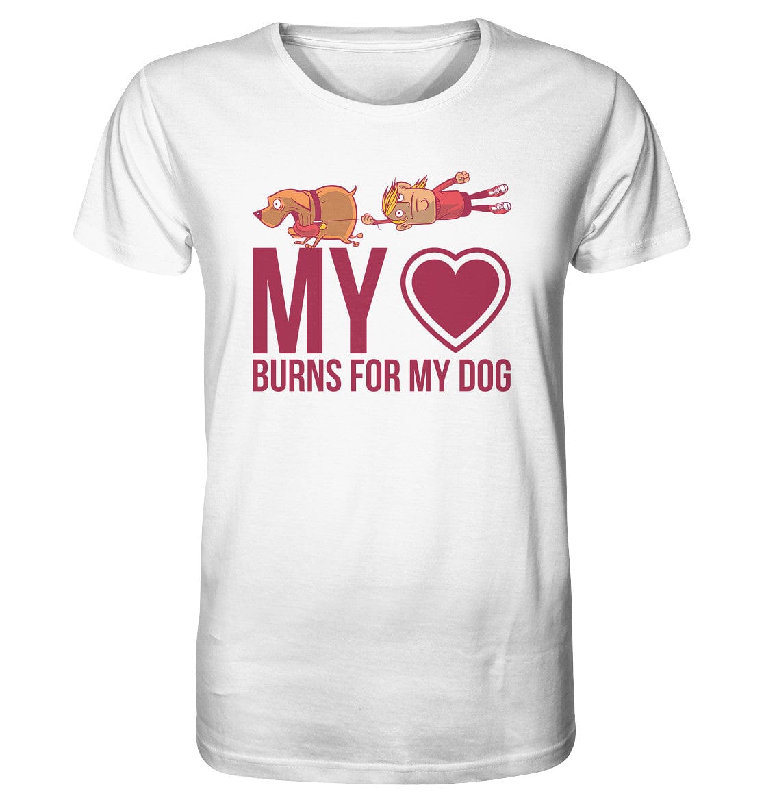 Hundeliebe - My heart burns for my dog - Organic Shirt White / XS