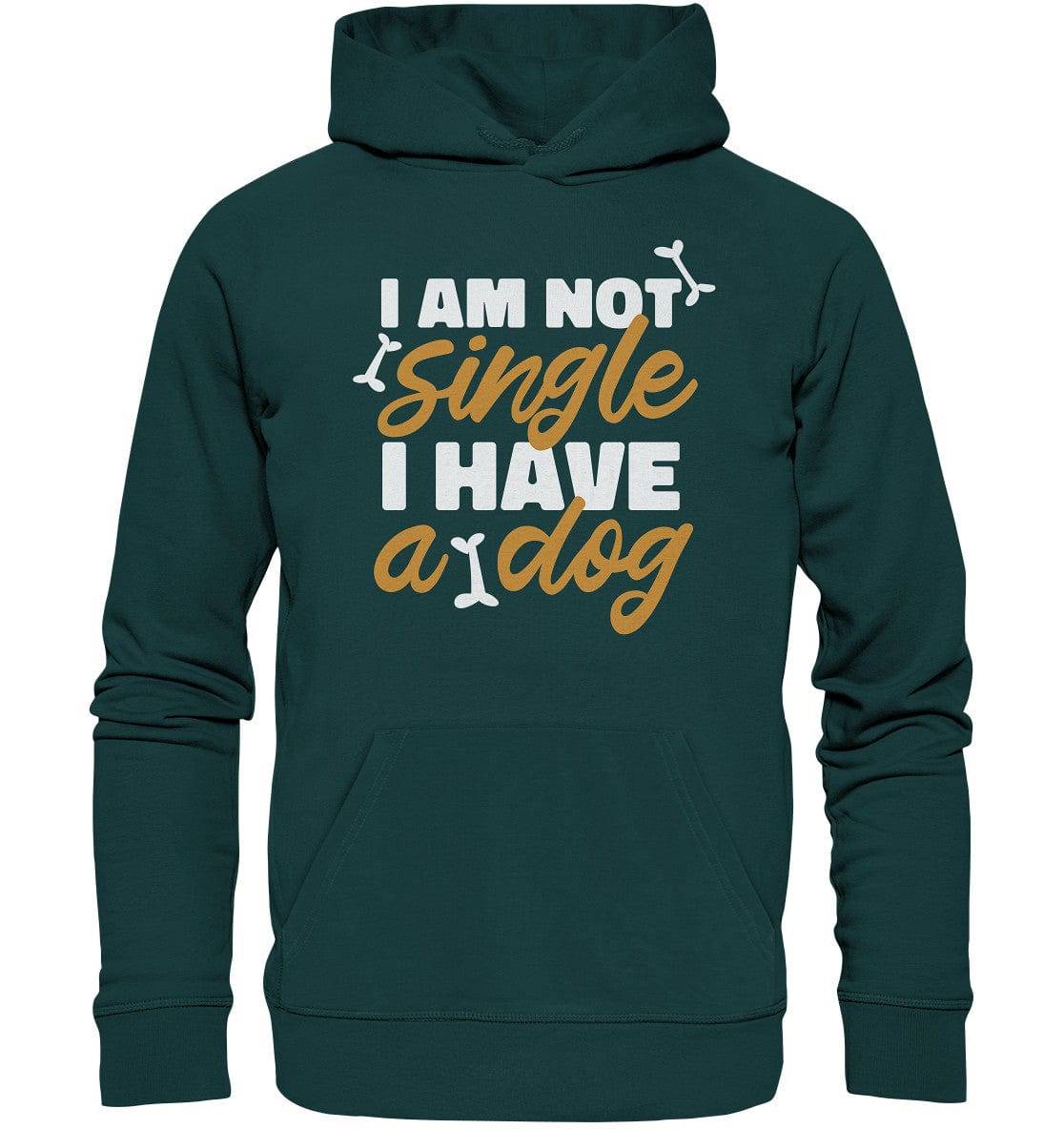 I am not single I have a dog - Organic Hoodie Glazed Green / XS