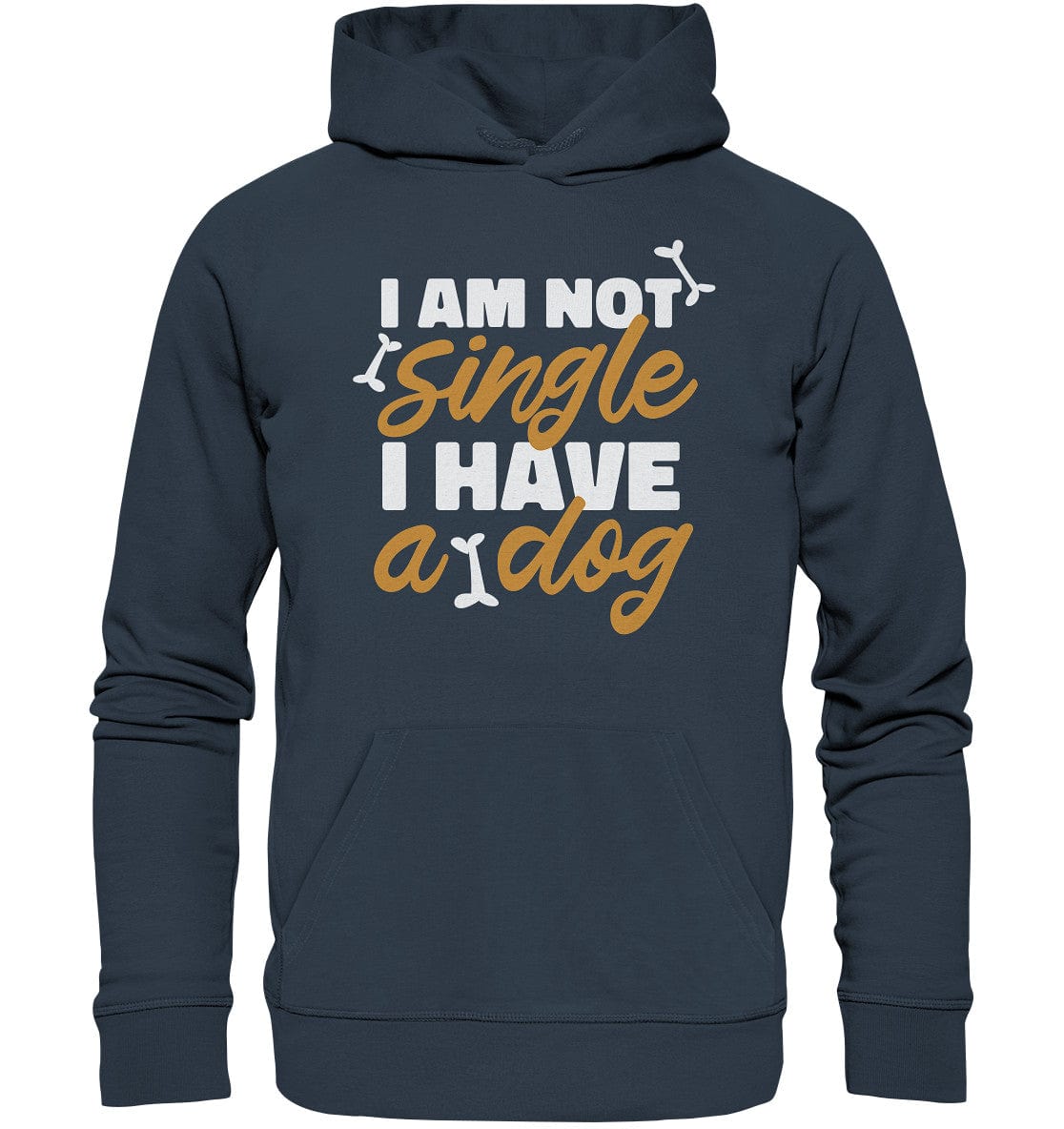 I am not single I have a dog - Organic Hoodie India Ink Grey / XS