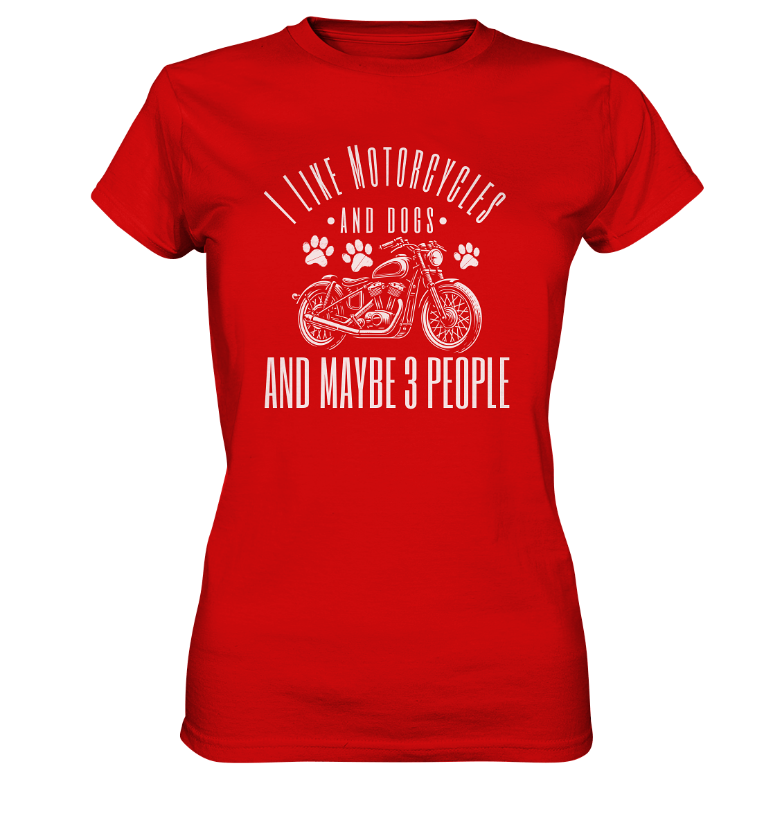 I like motorcycles and dogs - Hundespruch - Ladies Premium Shirt Red / XS