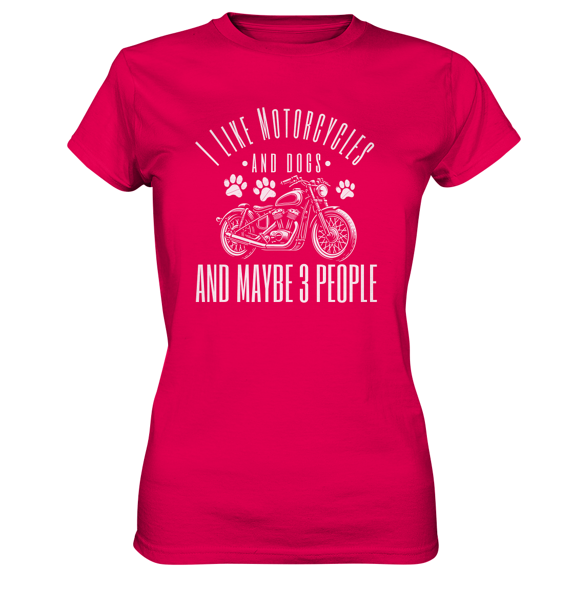 I like motorcycles and dogs - Hundespruch - Ladies Premium Shirt Sorbet / XS