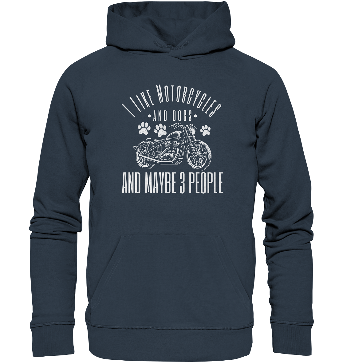 I like motorcycles and dogs - Hundespruch - Organic Hoodie India Ink Grey / XS
