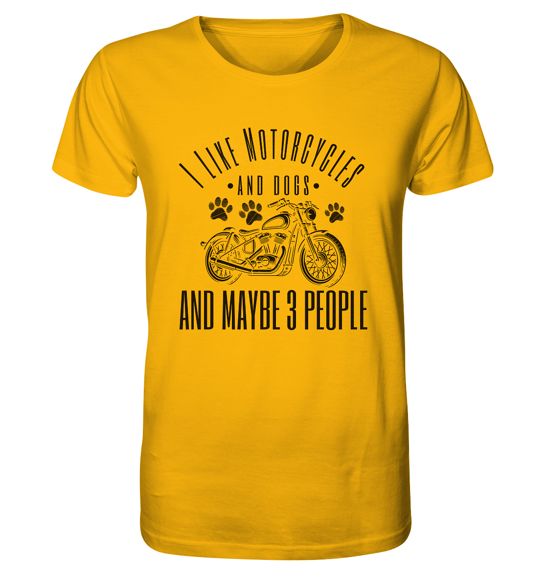 I like motorcycles and dogs - Hundespruch - Organic Shirt Spectra Yellow / XS